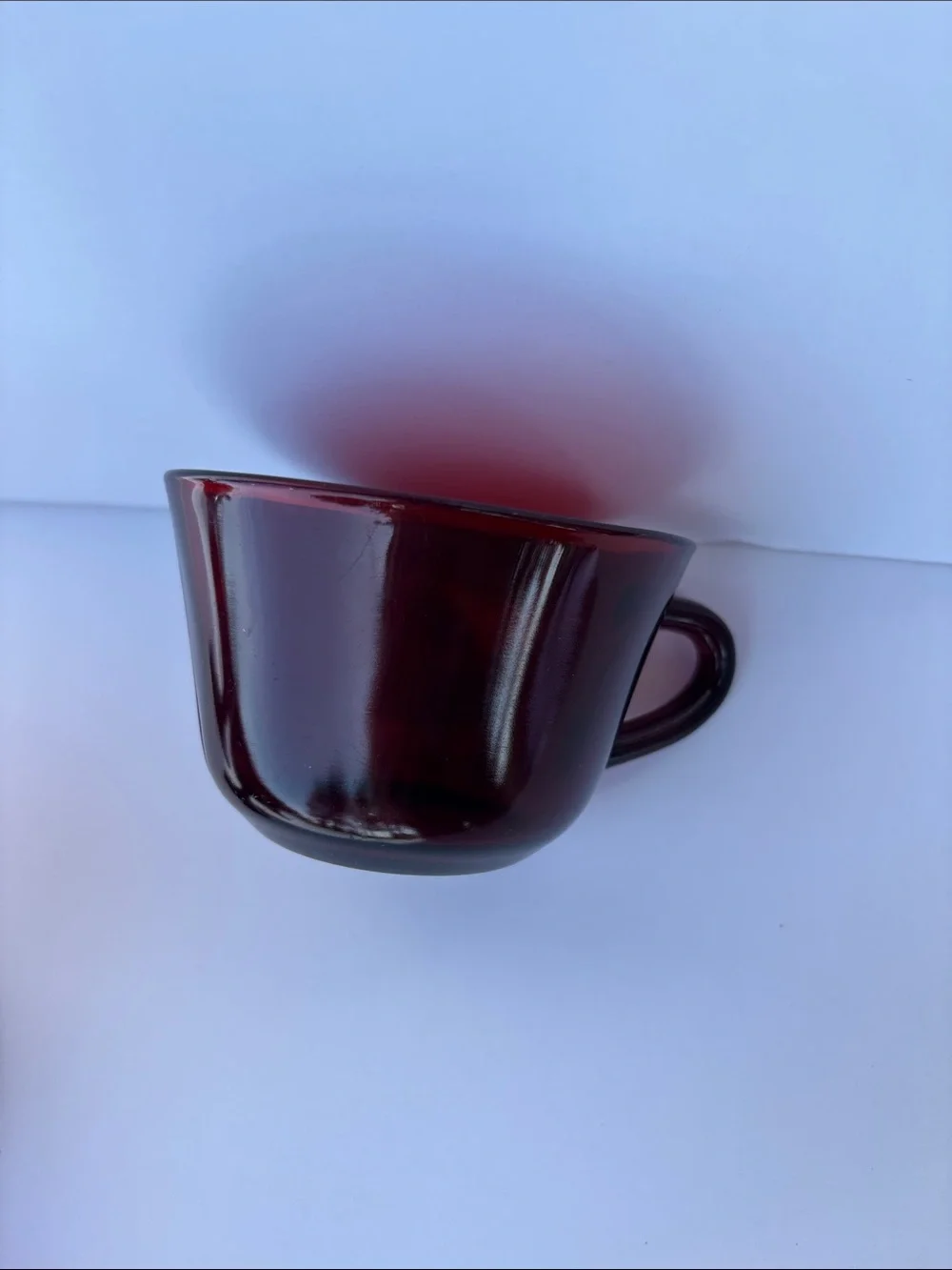 Vintage anchor hocking royal ruby red sherbet cup sugar bowl mug cranberry glass